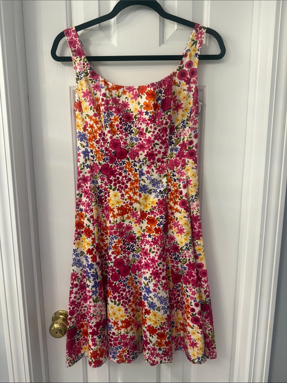 new directions Floral Sundress in Pink, Orange, Yellow, Purple
